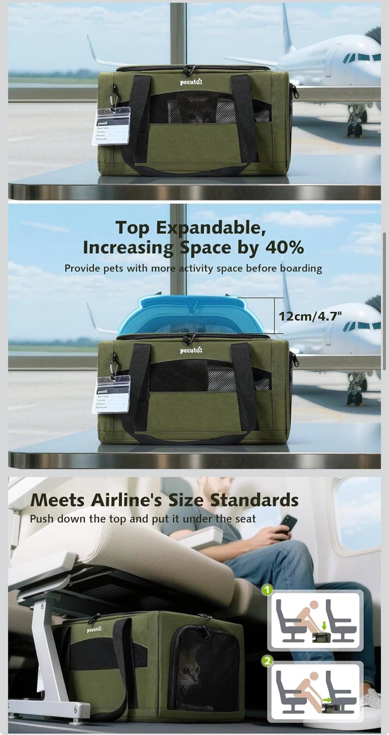Pecute Expandable Airline-Approved Pet Carrier - photo 4