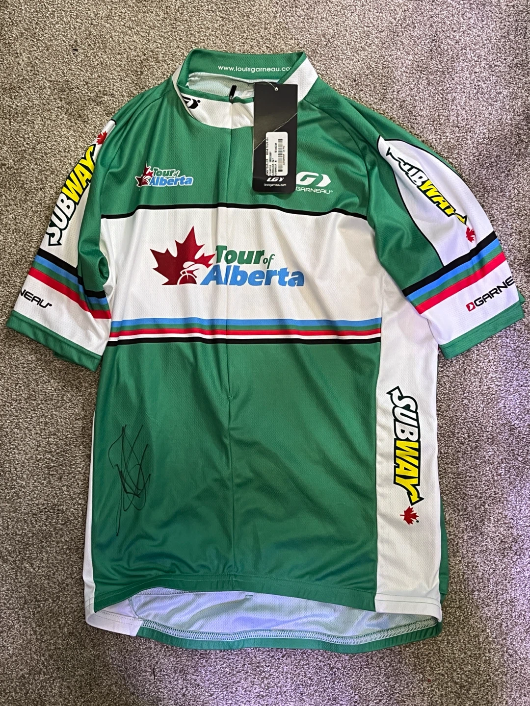 Autographed Tour of Alberta leaders jersey