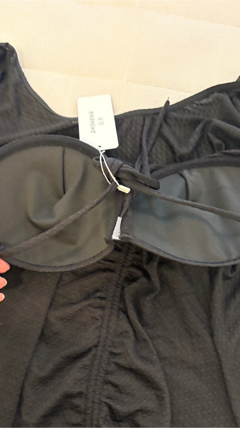 Dasheng Black Ruched Top& on spice,flare pants - photo 5