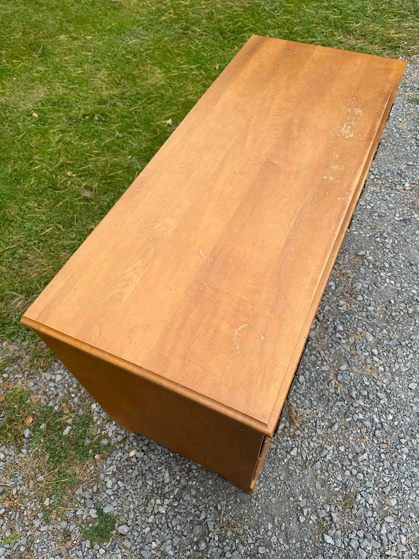 Vintage Maple Wood Kneehole Desk (CAN DELIVER) - photo 3