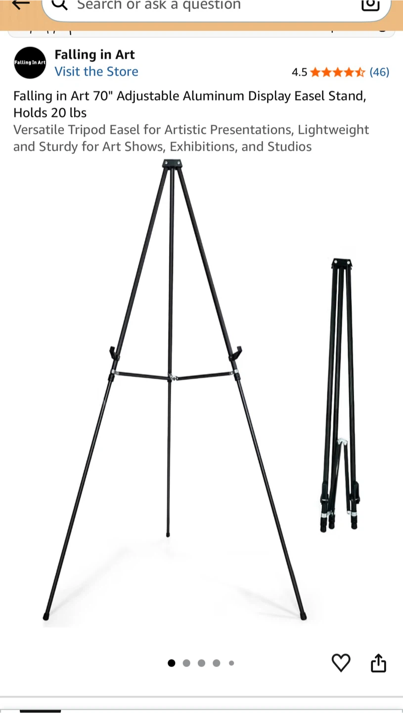 Falling in Art 70" Adjustable Aluminum Display Easel - photo 2