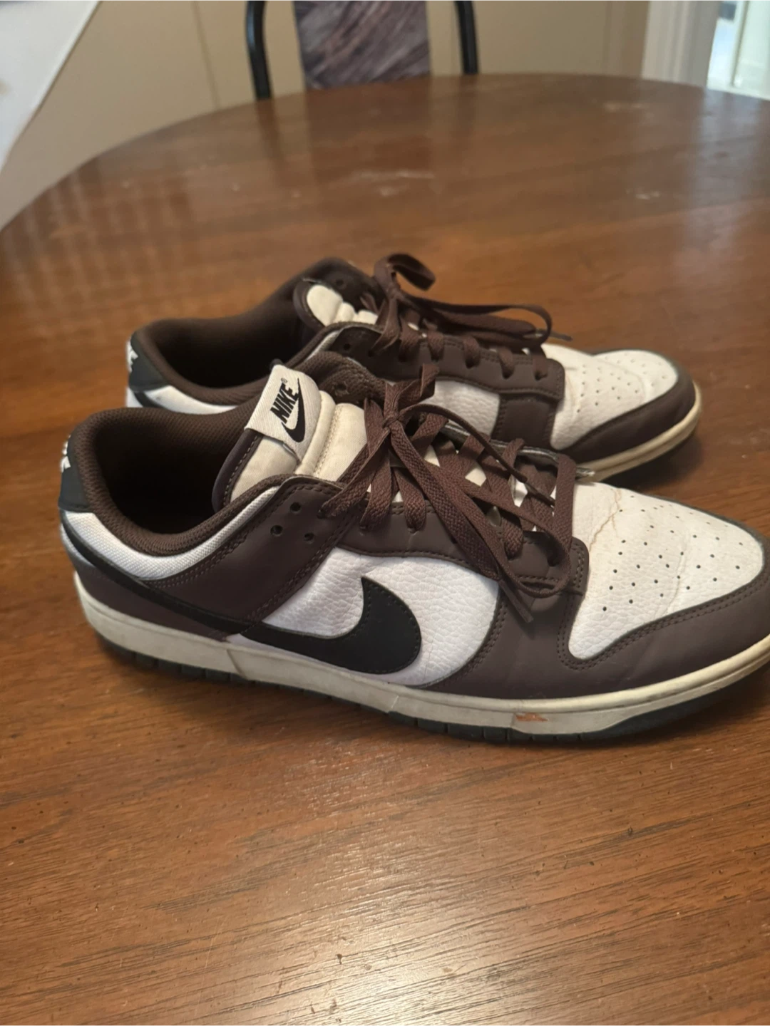 Nike Dunk Low Retro Shoes Brown and White