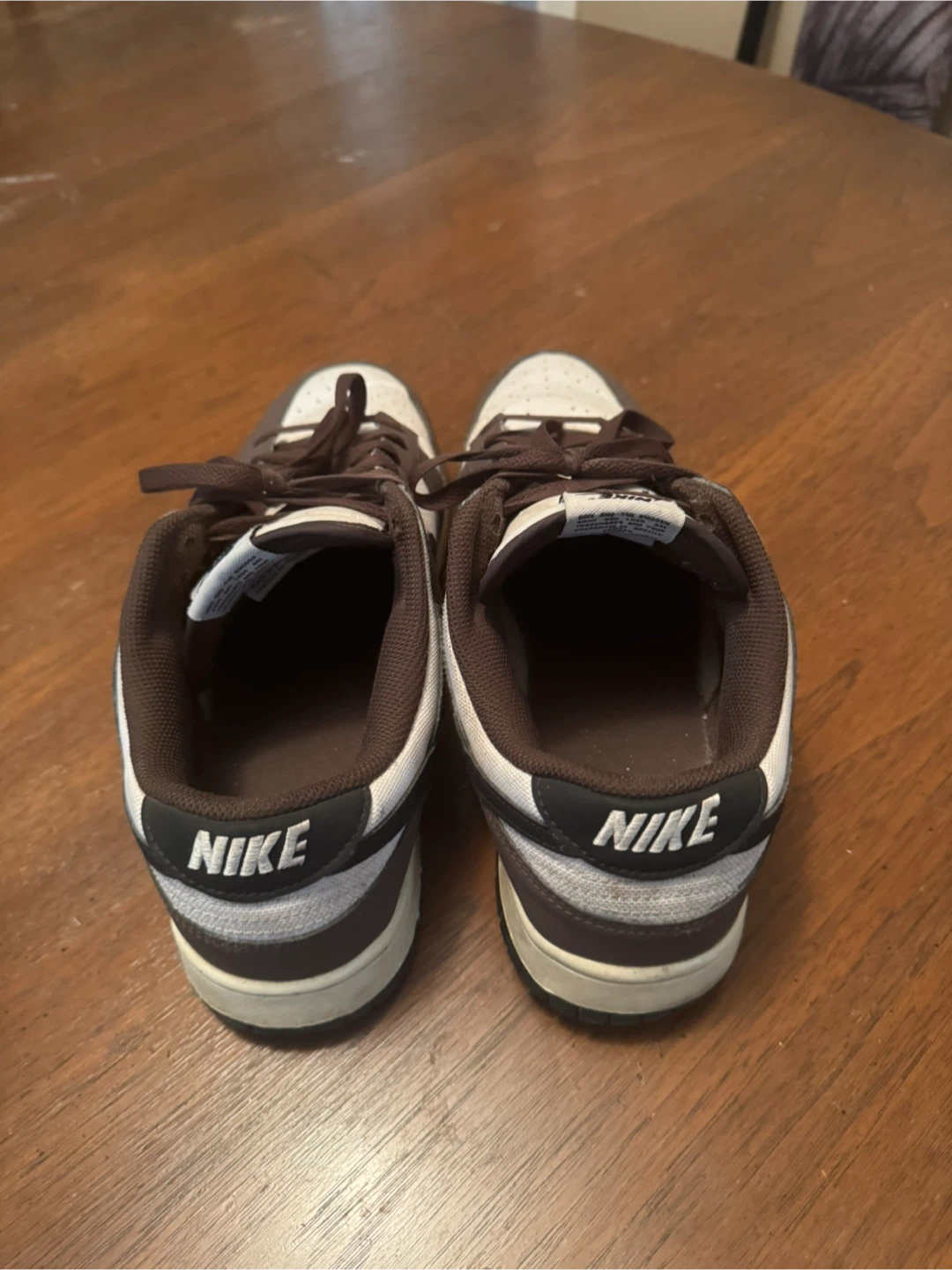 Nike Dunk Low Retro Shoes Brown and White - photo 2
