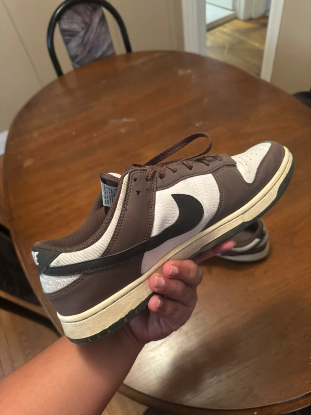 Nike Dunk Low Retro Shoes Brown and White - photo 4