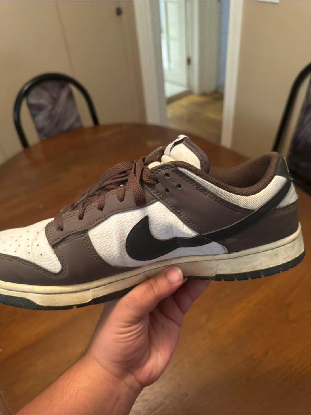 Nike Dunk Low Retro Shoes Brown and White - photo 5