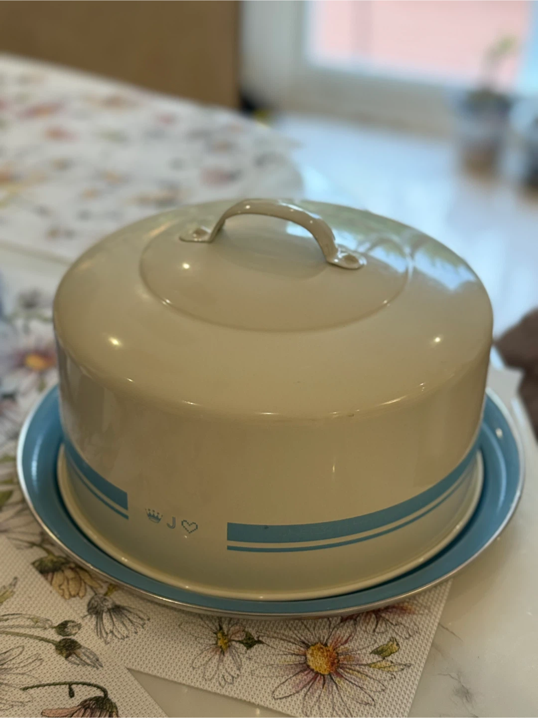 Vintage Enamel Cake Carrier