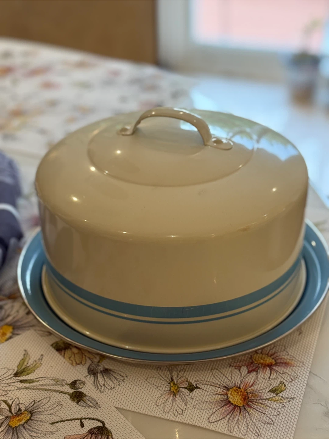 Vintage Enamel Cake Carrier - photo 2