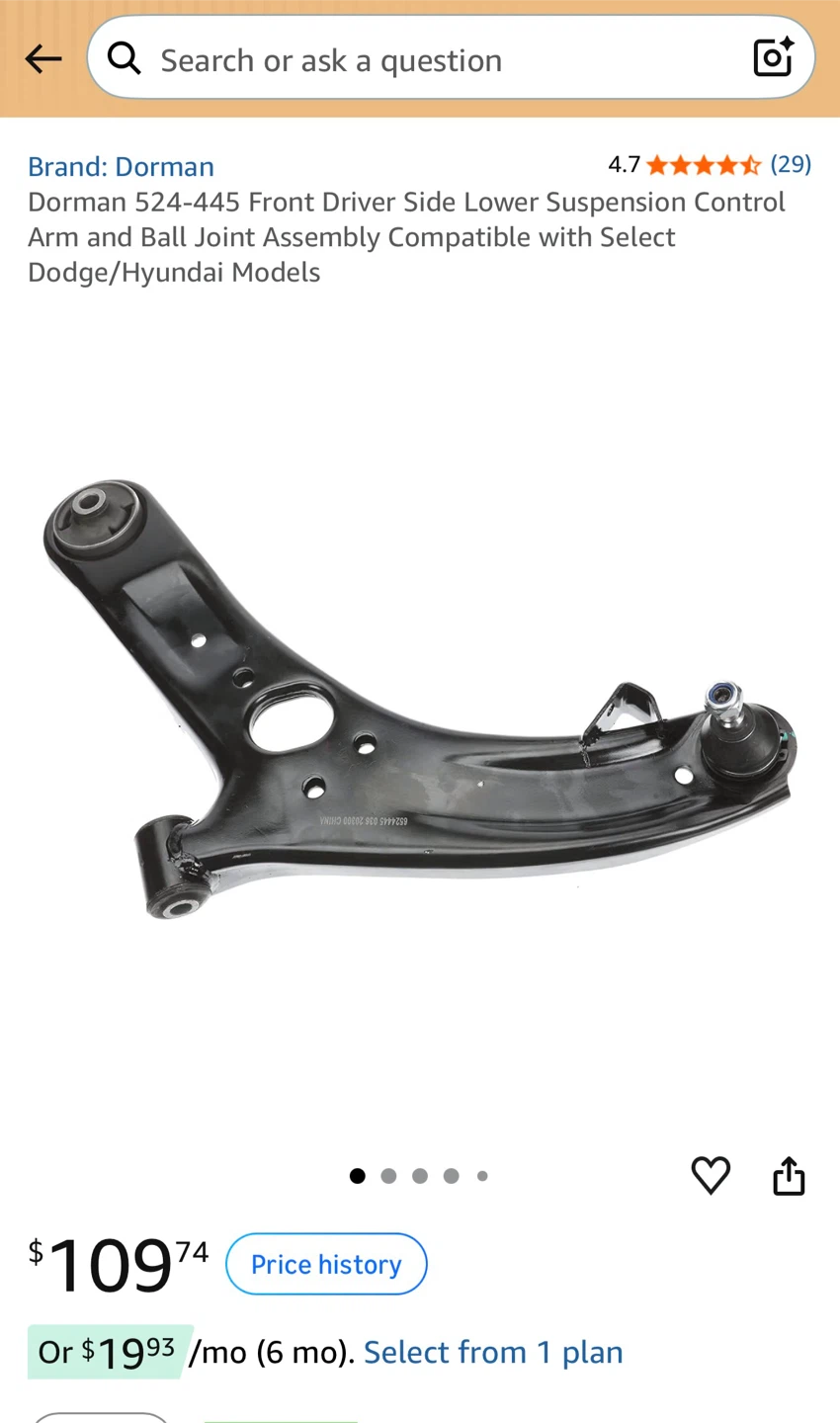 Dorman 524-445 Front Driver Side Control Arm & Ball Joint - photo 3