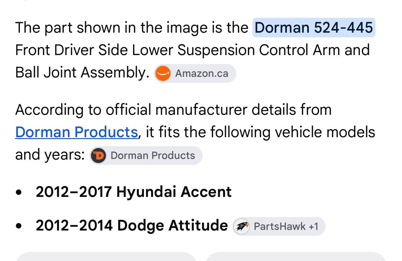 Dorman 524-445 Front Driver Side Control Arm & Ball Joint - photo 4
