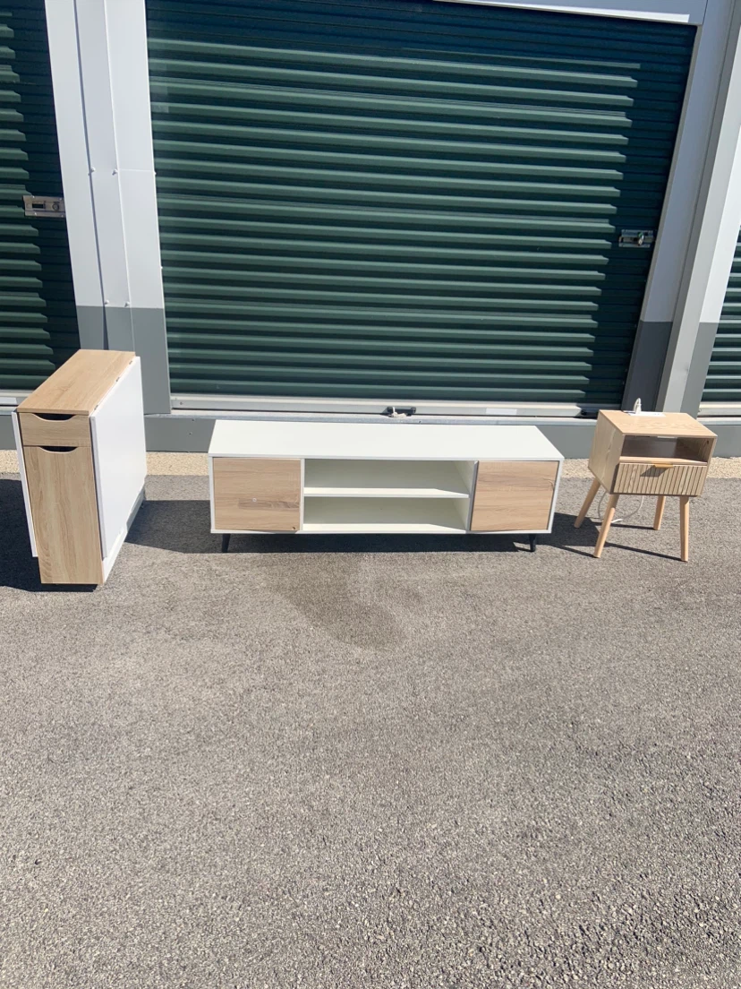 Modern Bedside Table with Power Outlet