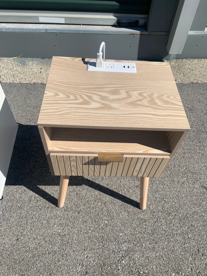 Modern Bedside Table with Power Outlet - photo 3