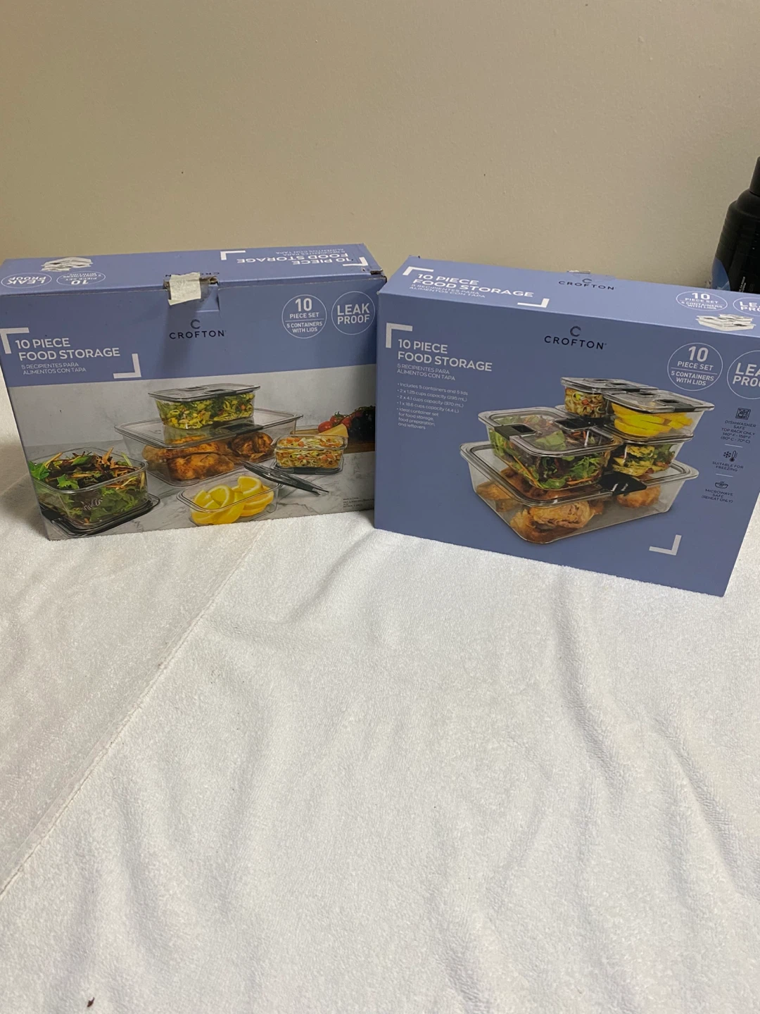 Two Sets of Crofton 10-Piece Food Storage Containers