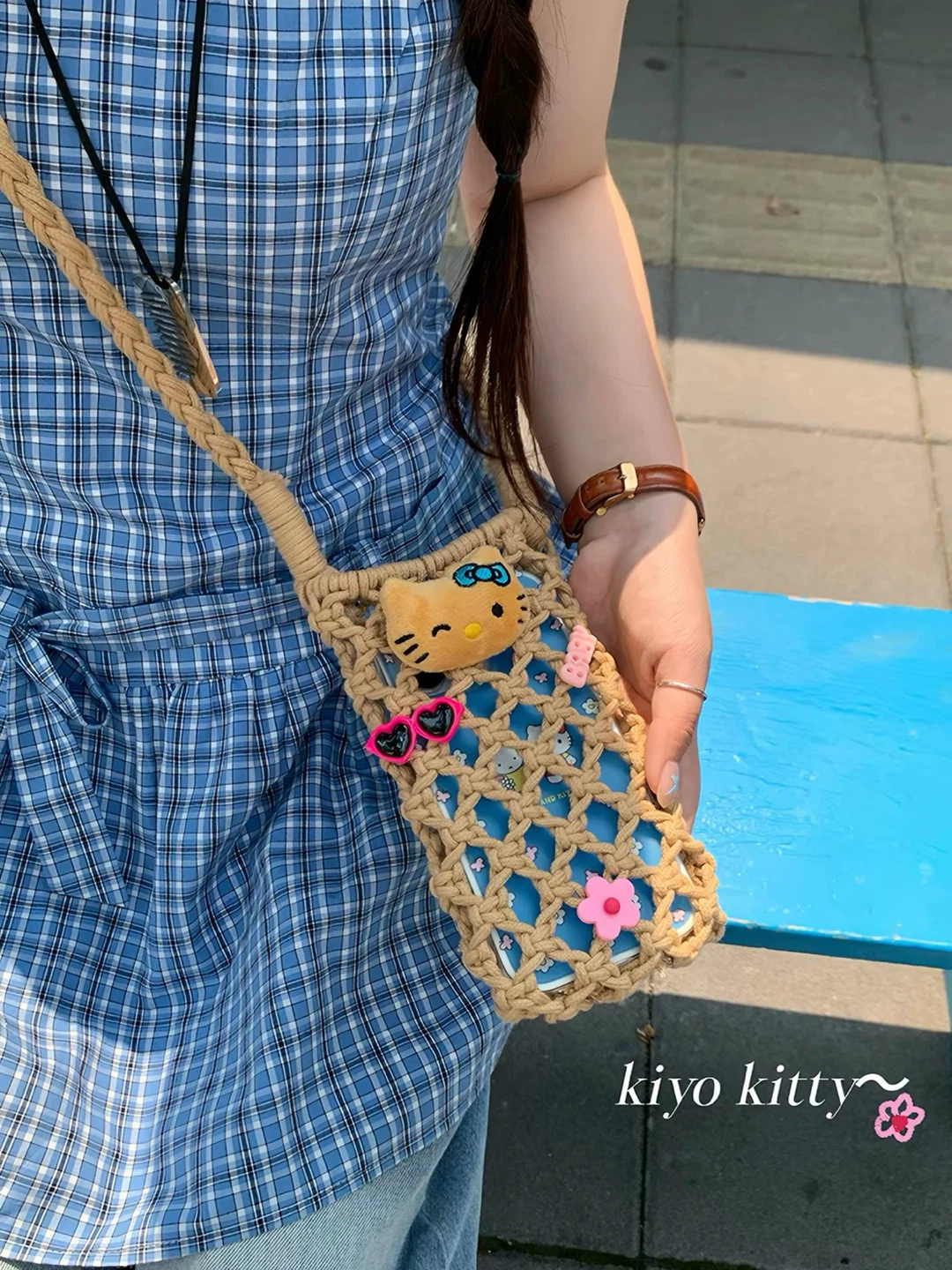 Hello Kitty Macrame Phone Crossbody Bag - photo 3