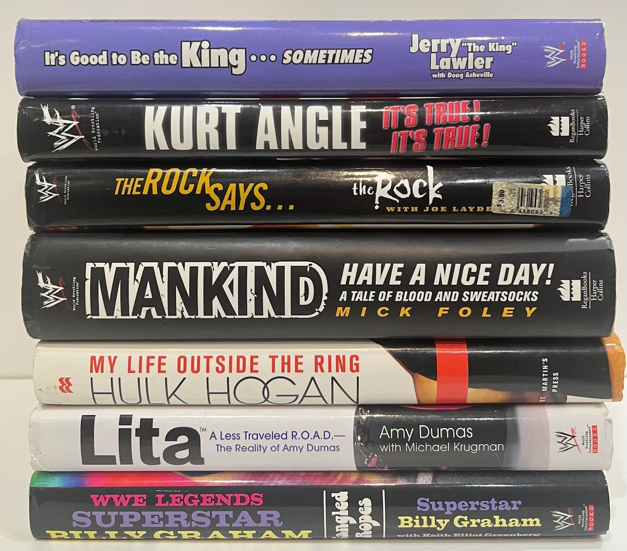 Set of 7 WWE Professional Wrestling Books