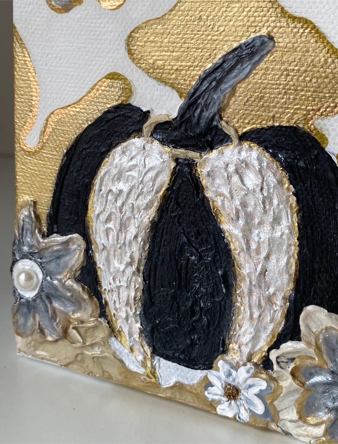 Angel Wings Fall Pumpkin Canvas Painting Art Decor - photo 2