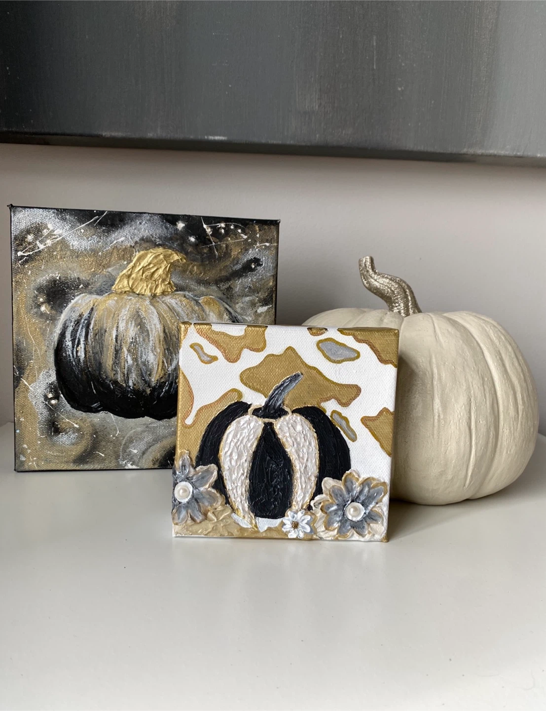 Angel Wings Fall Pumpkin Canvas Painting Art Decor - photo 4