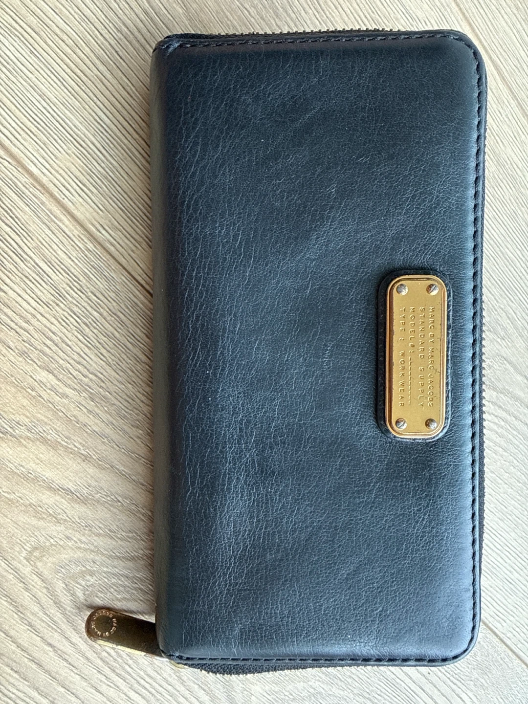 Marc by Marc Jacobs Black Leather Zip Wallet