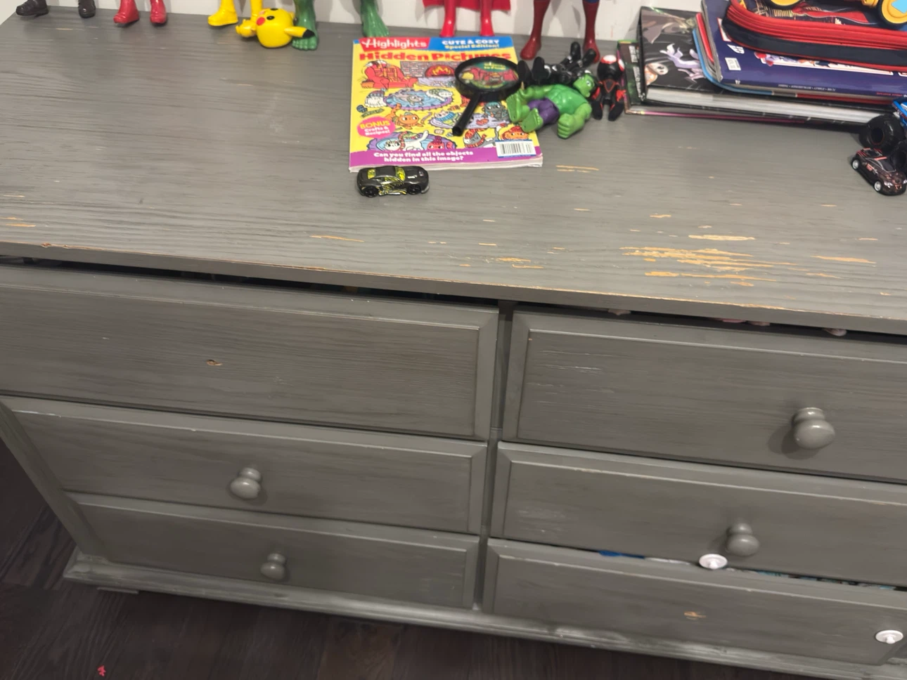 Six-Drawer Grey Dresser - photo 2