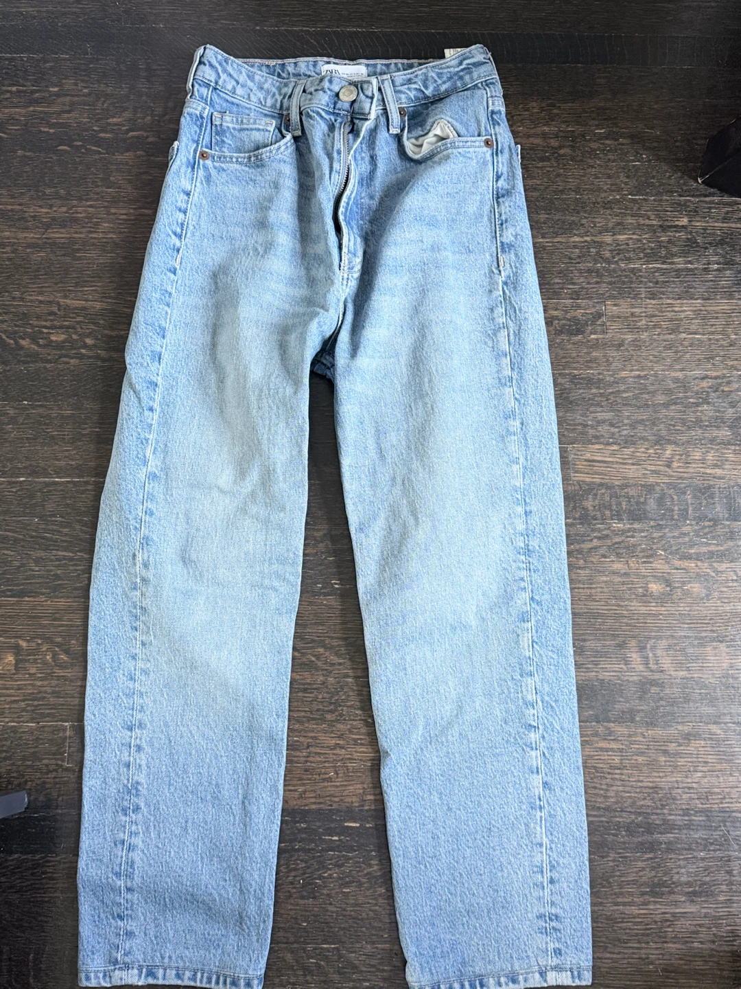 Zara High-Waisted Mom Fit Jeans (Size 36 / US 4) – Set of 2 - photo 4