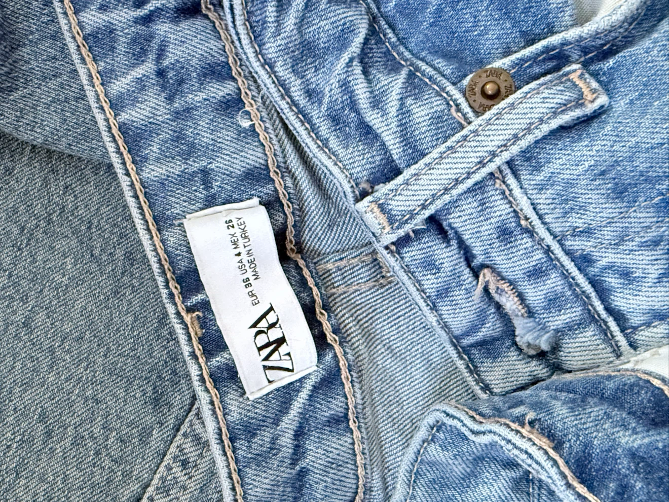 Zara High-Waisted Mom Fit Jeans (Size 36 / US 4) – Set of 2 - photo 5