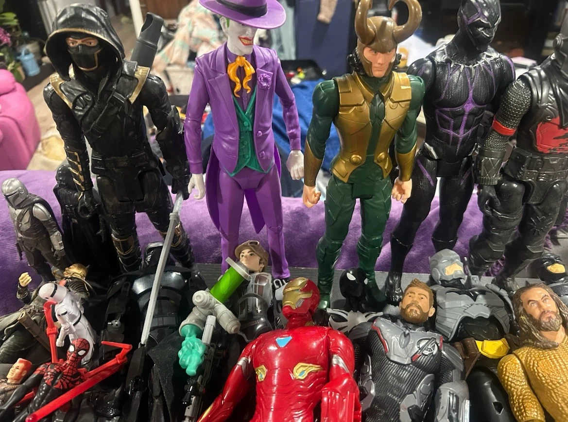 Large collection of assorted superhero action figures