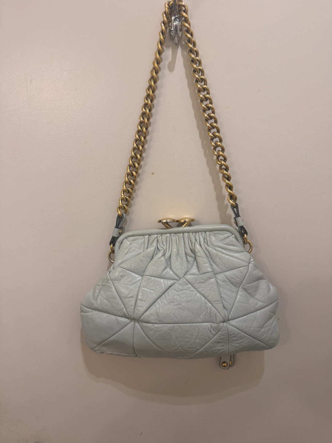 Marc Jacobs Quilted Leather Kisslock Handbag