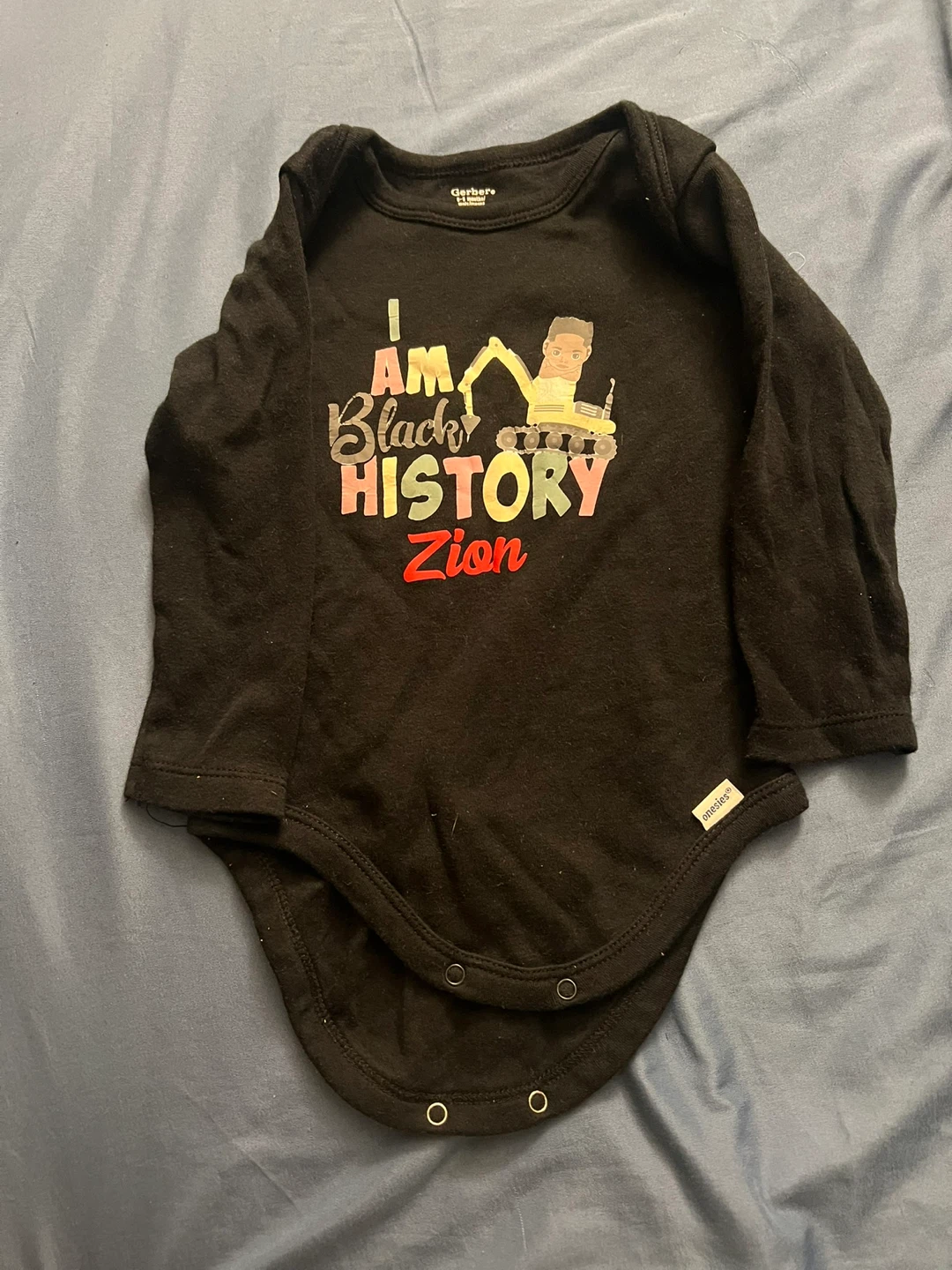 Gerber Baby Onesie Black Long Sleeve