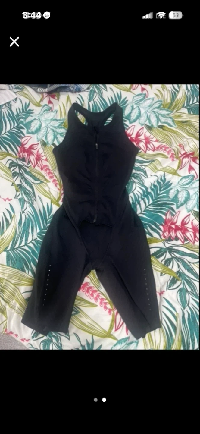 Lululemon Black Zip-Front Romper