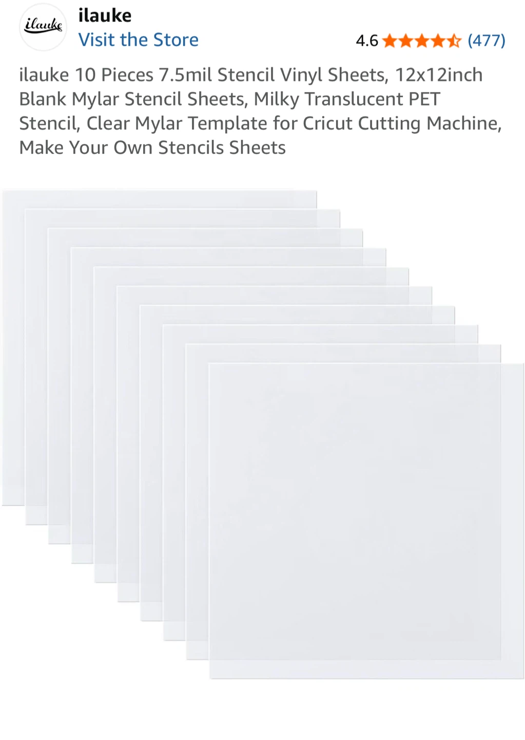 ilauke 10 Pack Mylar Stencil Sheets - photo 2