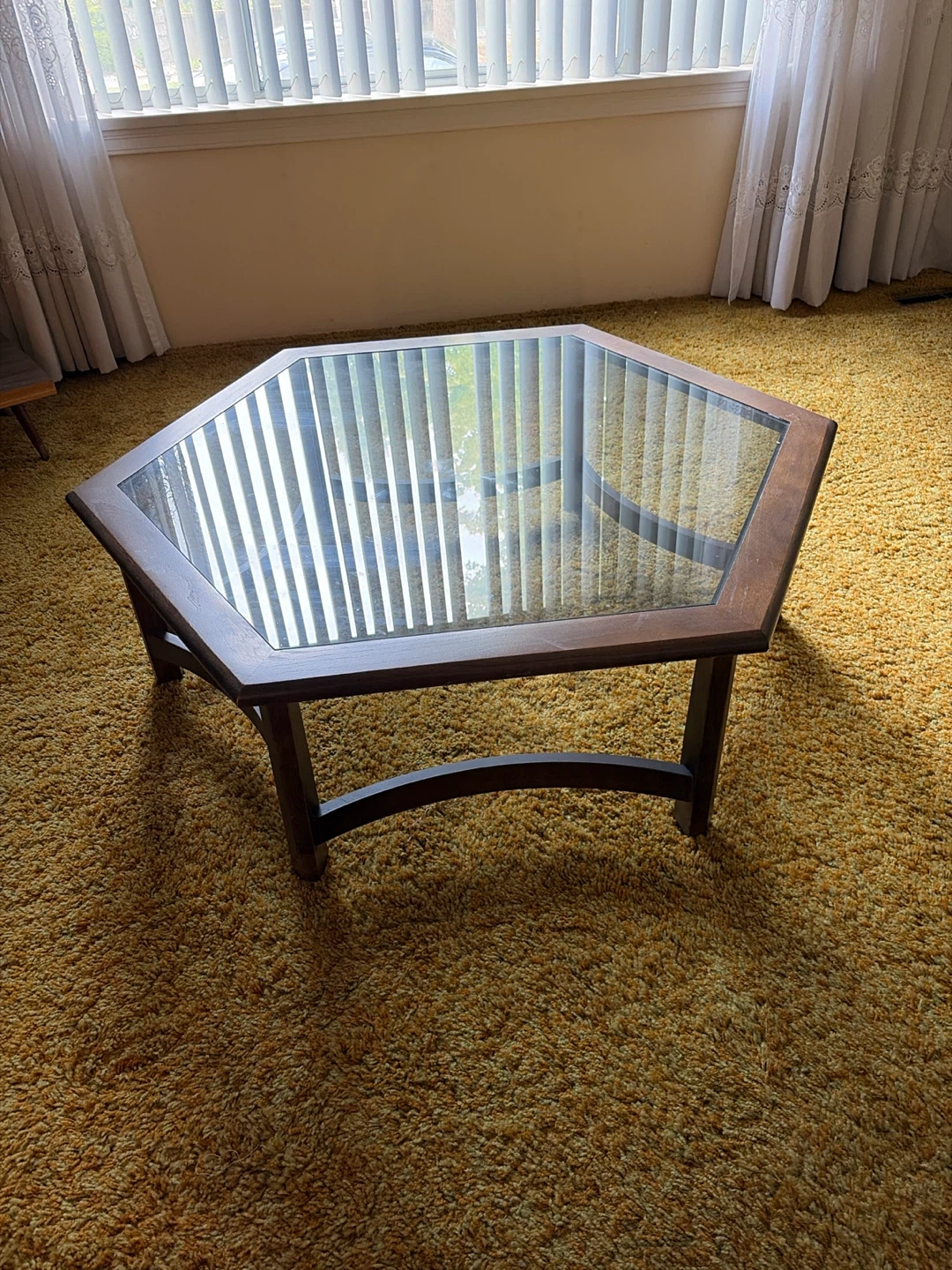 Hexagonal Wooden Coffee Table