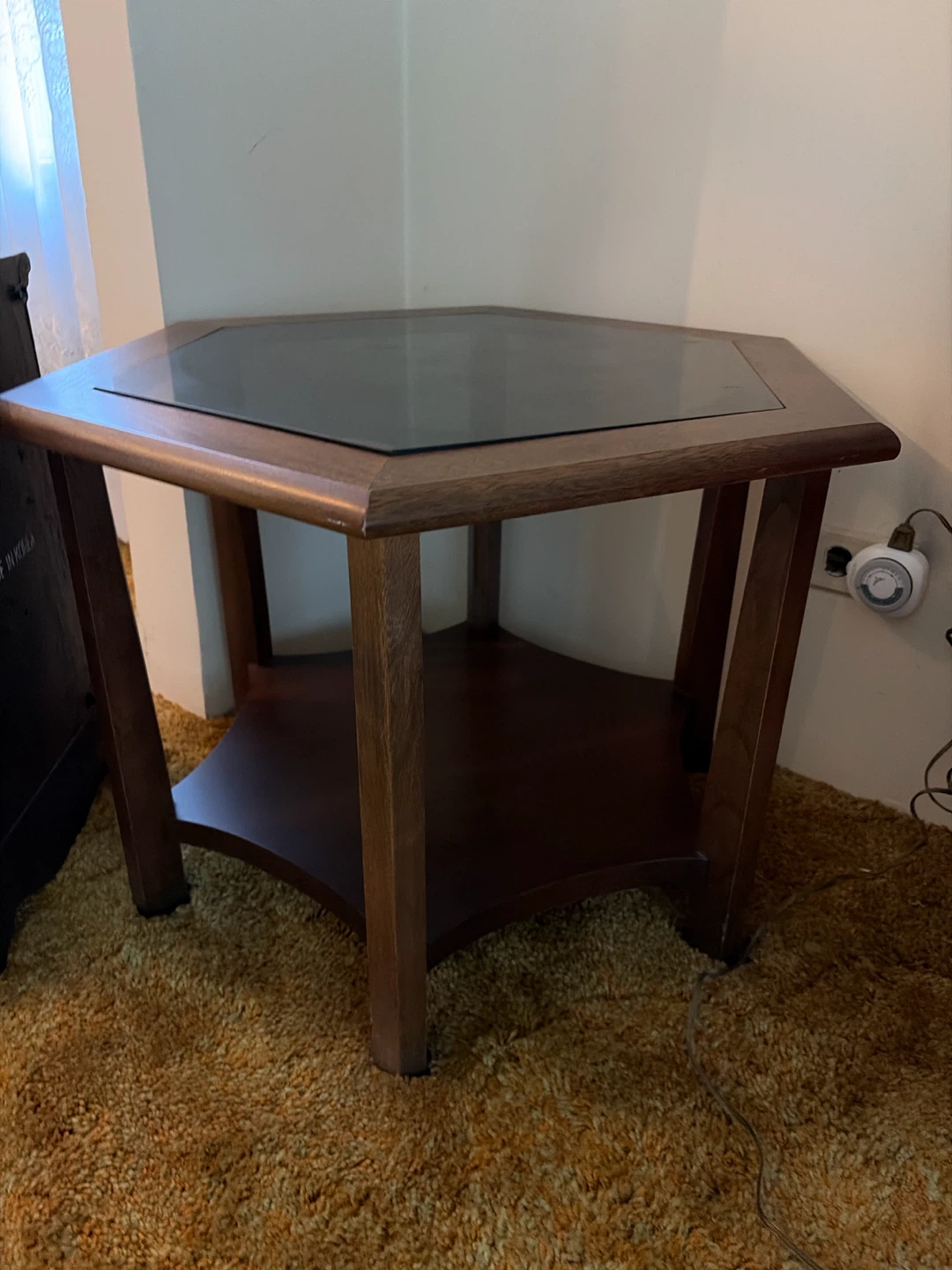 Hexagonal Wooden Coffee Table - photo 2
