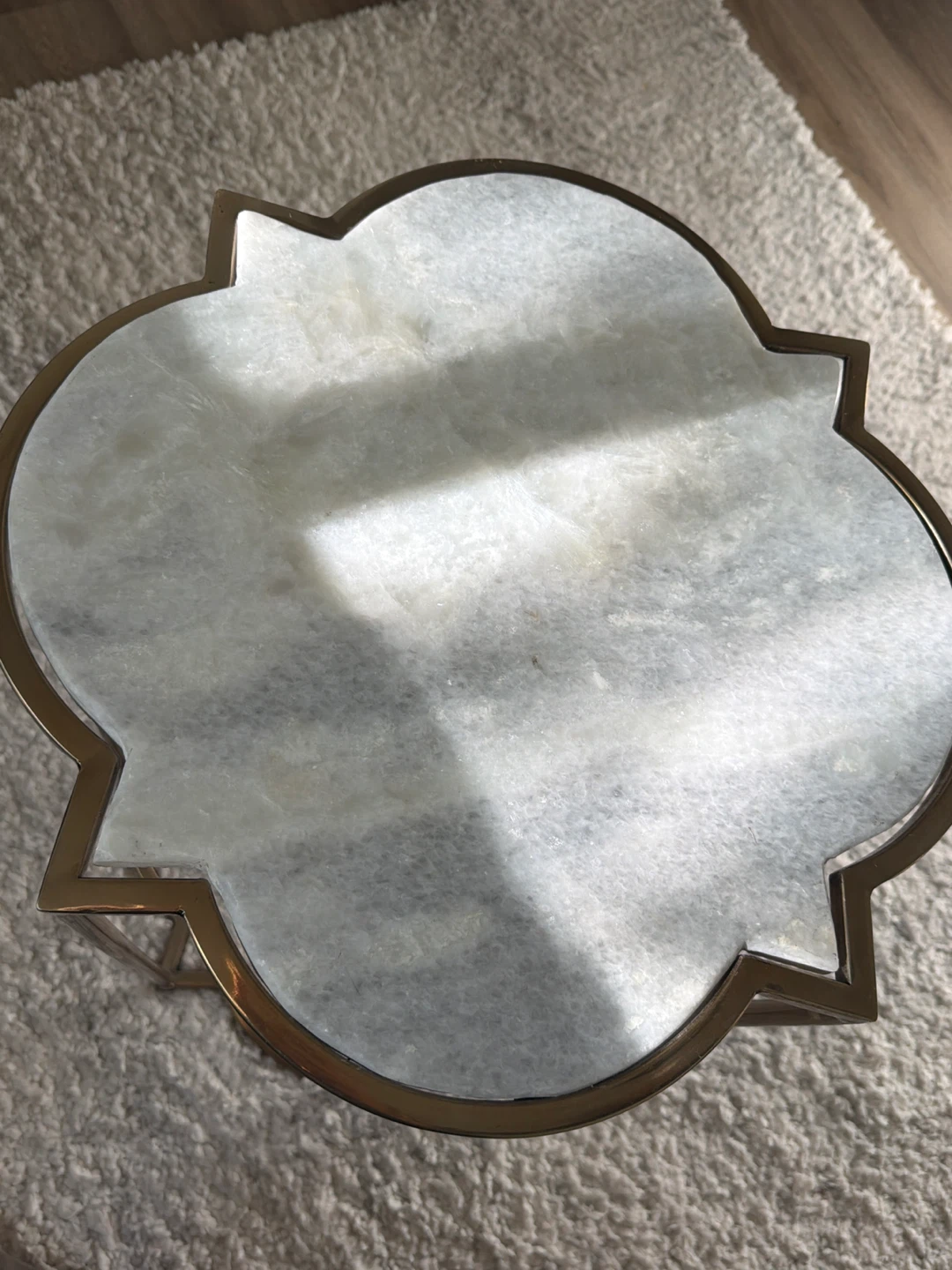 Quatrefoil Side Table with Marble Top - photo 2