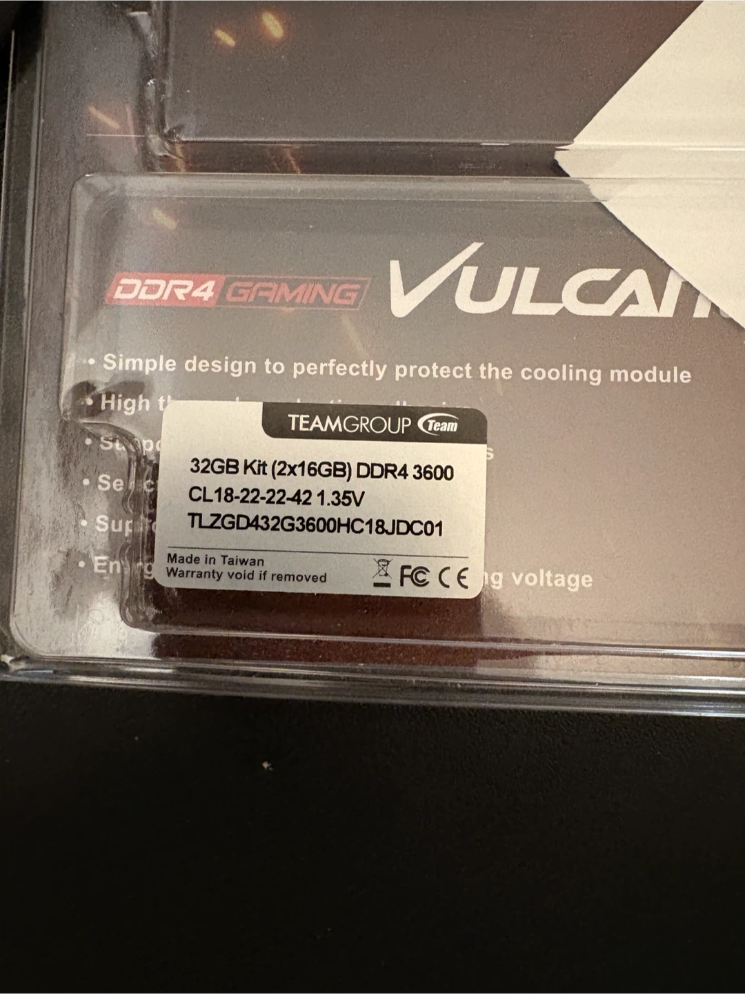 TeamGroup T-Force Vulcan Z 32GB (2x16GB) DDR4 RAM