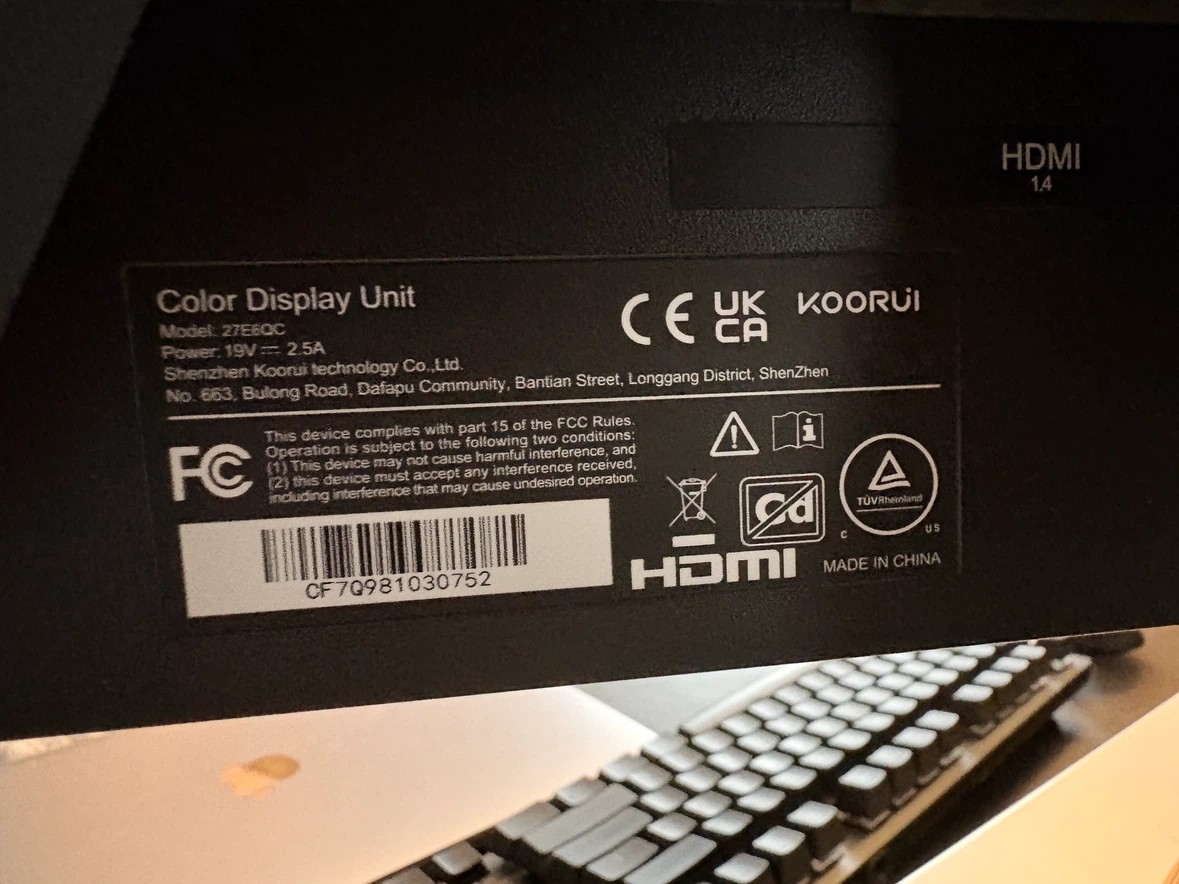 KOORUI 27-inch Curved Gaming Monitor - photo 2