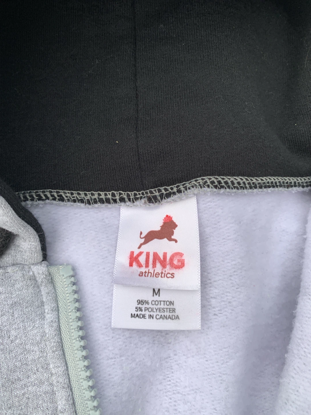 King Athletics Grey Zip-up Hoodie - photo 2
