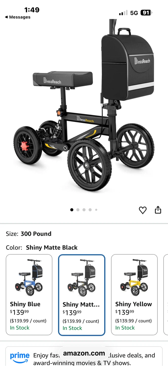 BlessReach All Terrain Knee Walker Scooter - photo 4