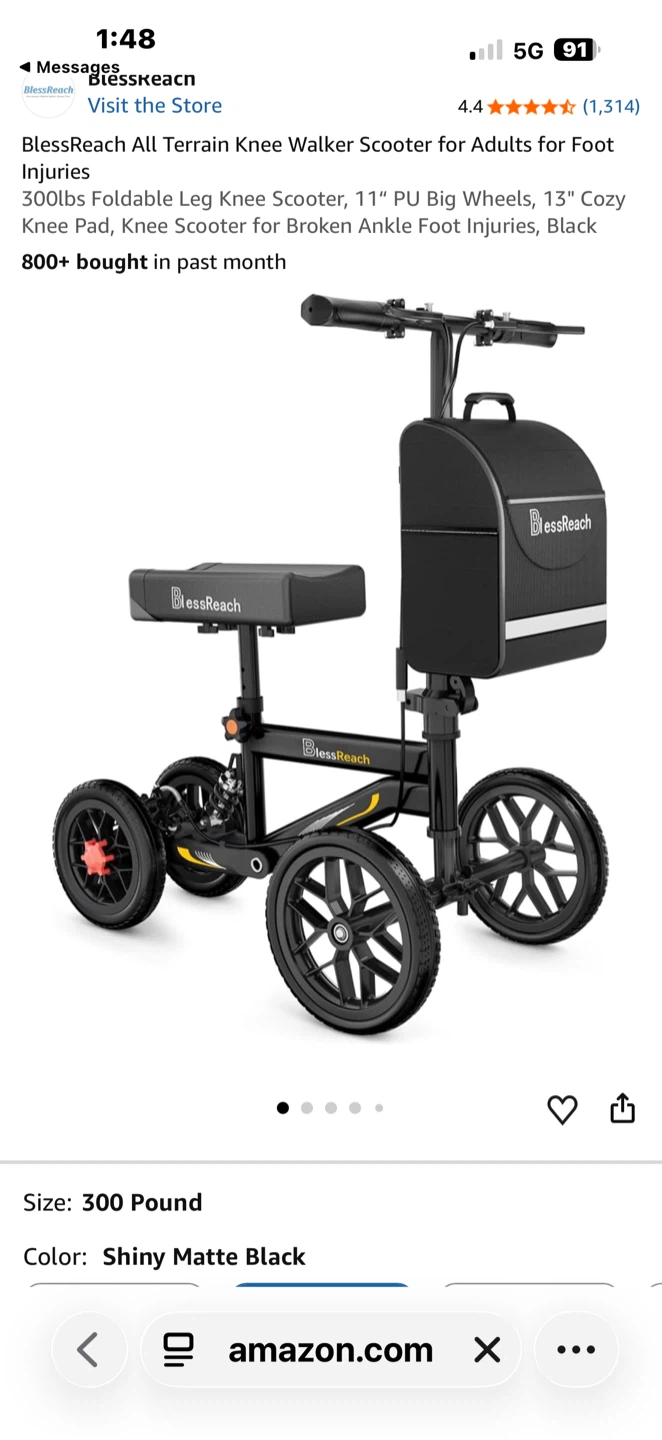 BlessReach All Terrain Knee Walker Scooter - photo 5