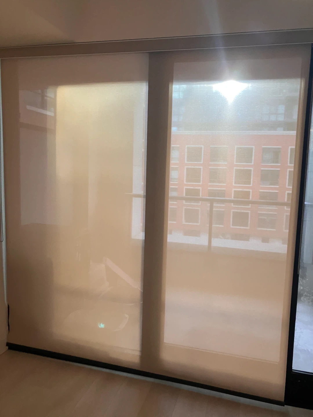 Custom made window blinds for living area