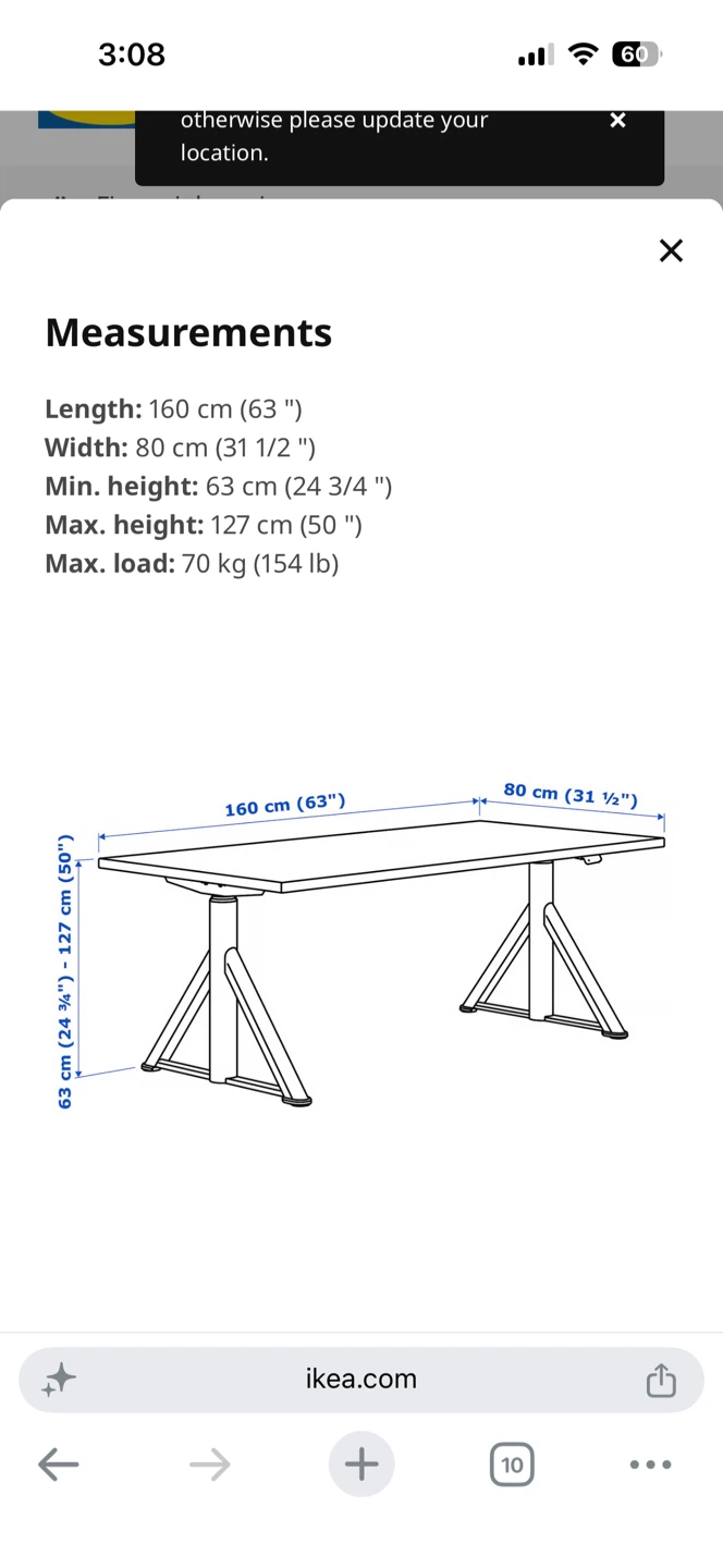 IKEA IDASEN Electric Standing Desk - photo 2