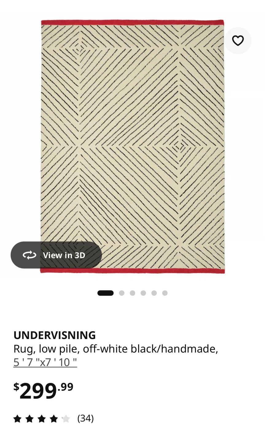 IKEA UNDERVISNING Low Pile Rug - photo 4