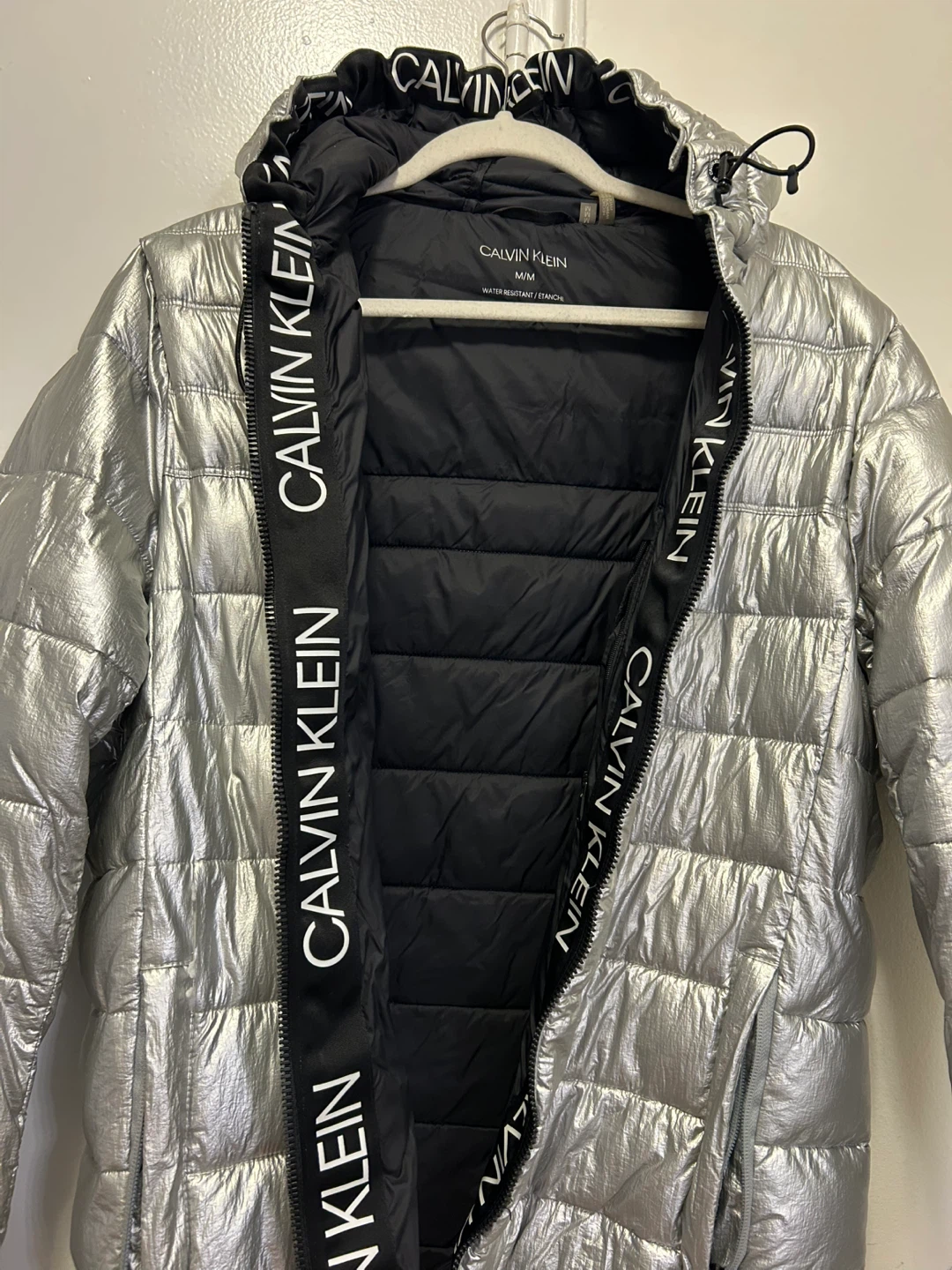 Calvin Klein Silver Puffer Jacket - photo 3