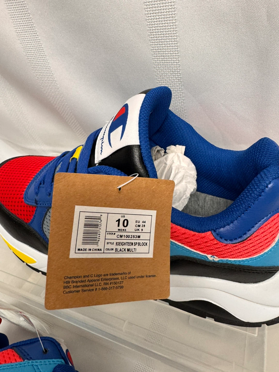 Champion 93Eighteen SP Block Sneakers Size 10 - photo 4