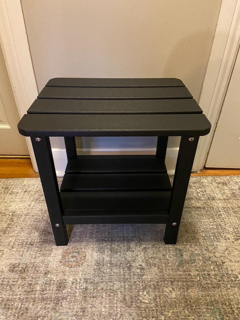 New All-Weather Adirondack End Table Black - photo 5