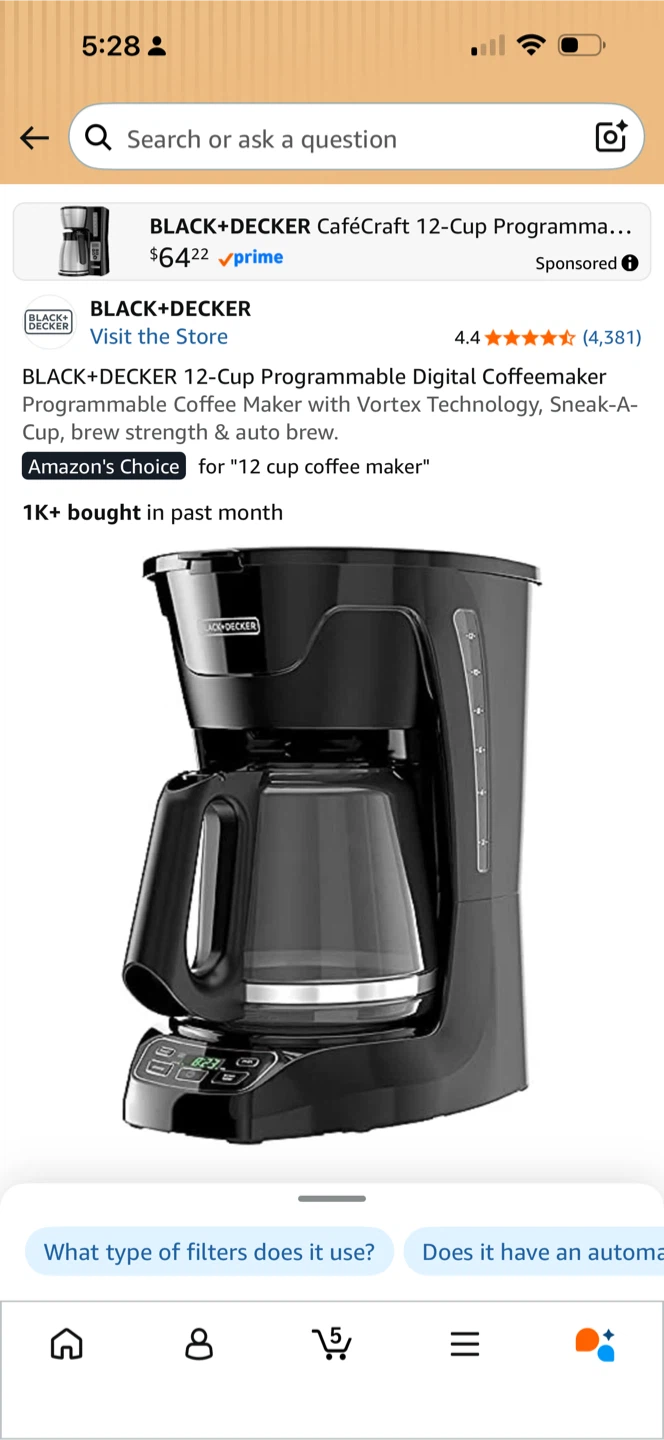 Everyday Essentials 12-Cup Coffee Maker - photo 2