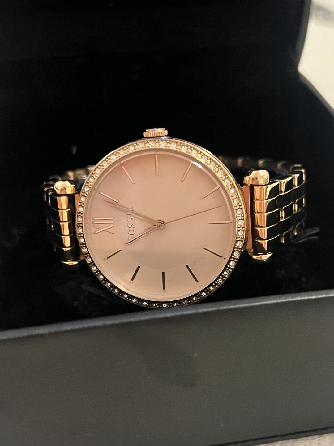 Fossil BQ3601 Gold-Tone Crystal Watch