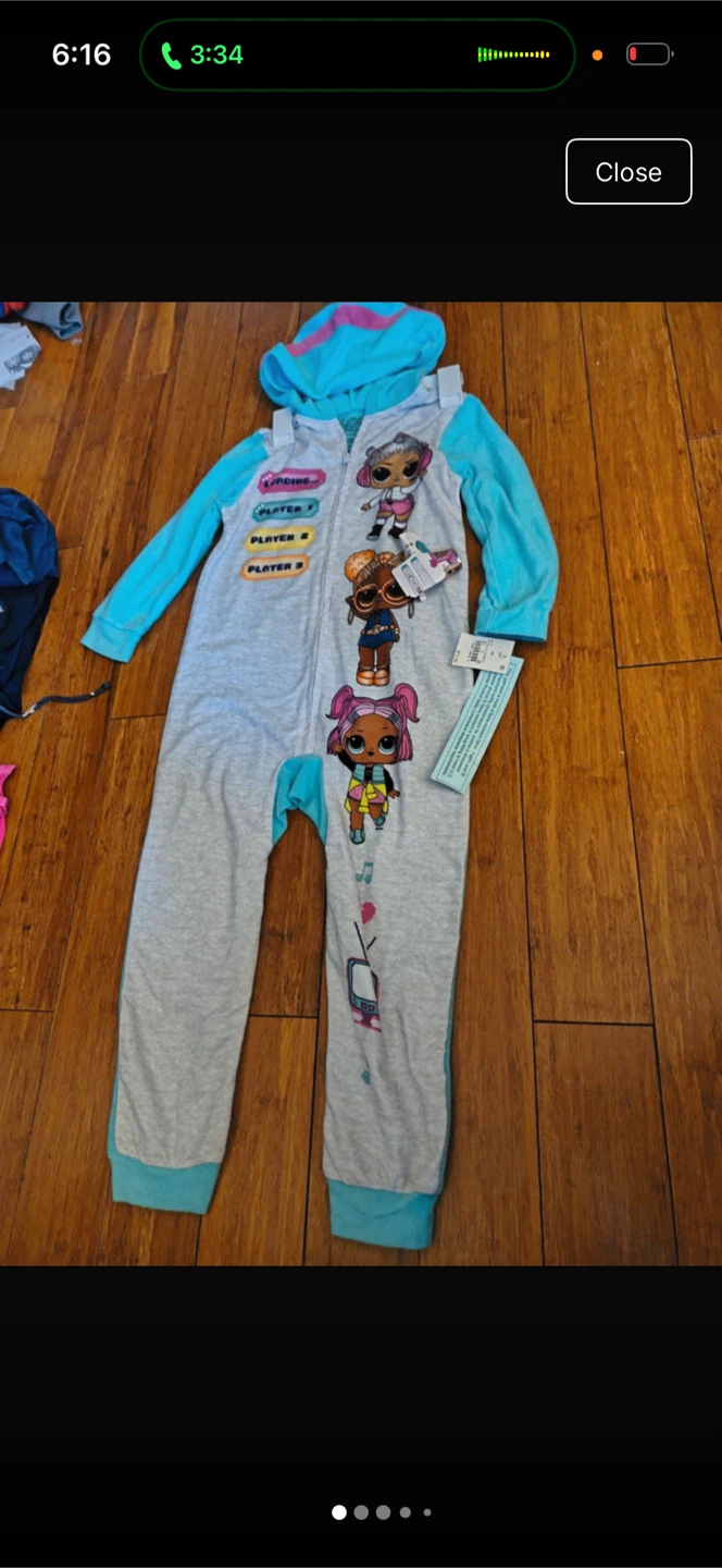 L.O.L. Surprise! Girls Hooded Onesie Pajamas