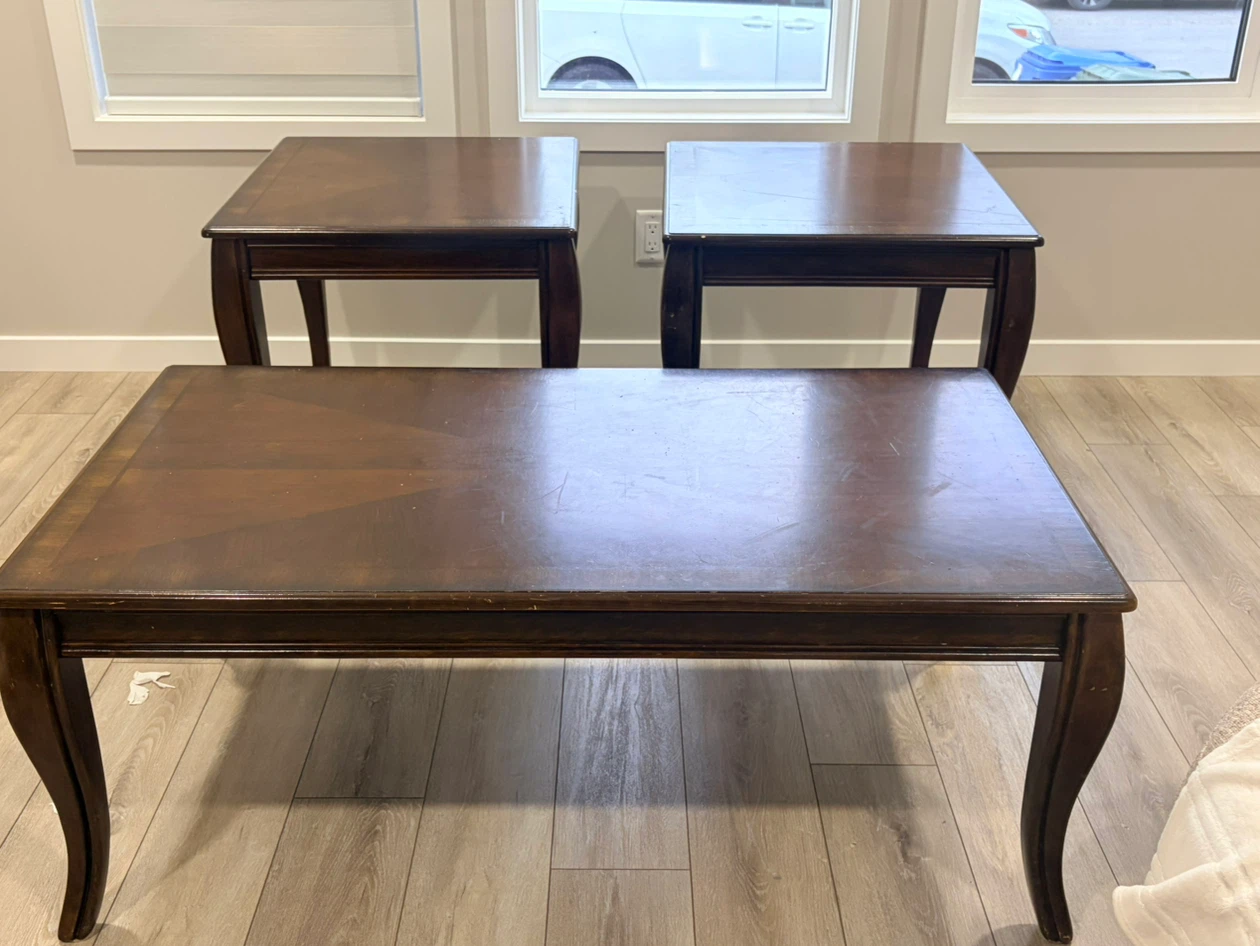 Set of 3 Wooden Tables