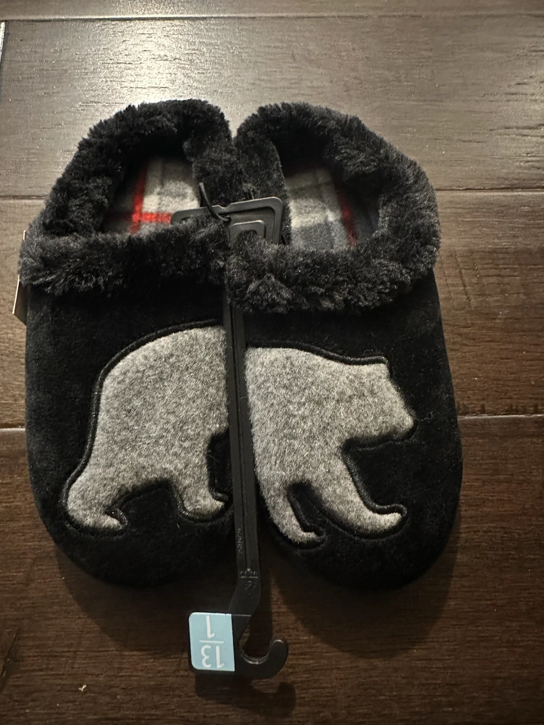 Bear Print Slipper Shoes Size 13/1