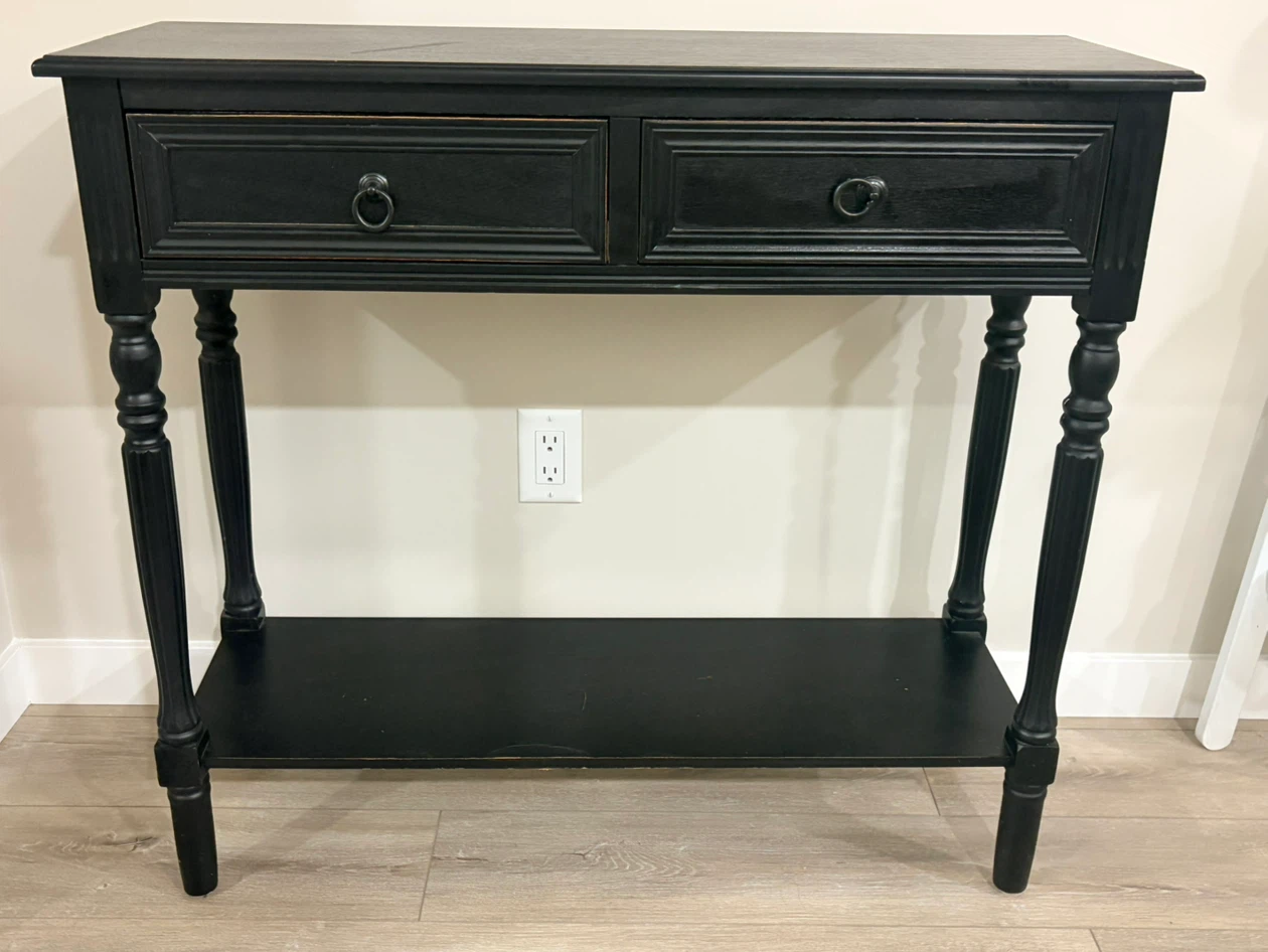 Black Wooden Console Table
