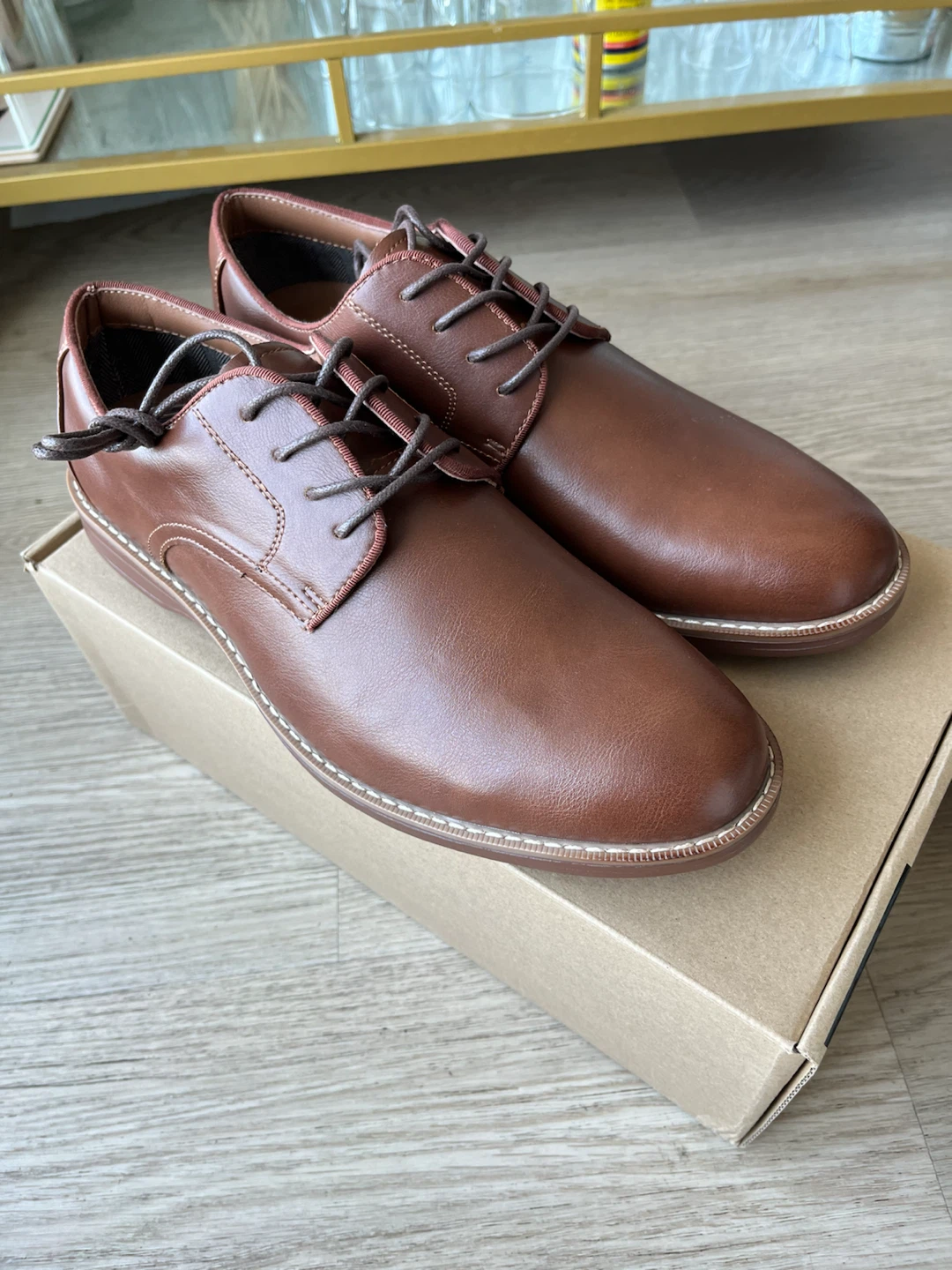 Men Brown Dress Shoes Size 12 - photo 3